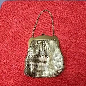 60s Vintage Whiting & Davis Mesh Bag, Small Wristlet, Great Shape - S